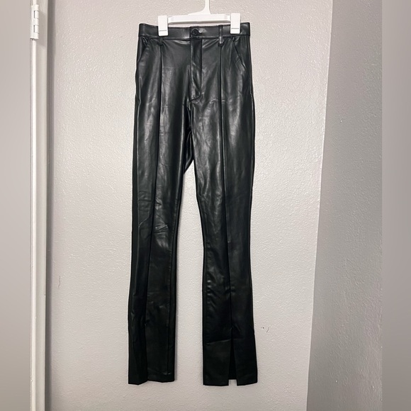Abercrombie & Fitch Denim - Abercrombie & Fitch Women The Skinny Ultra High Rise Faux Leather Black Jeans